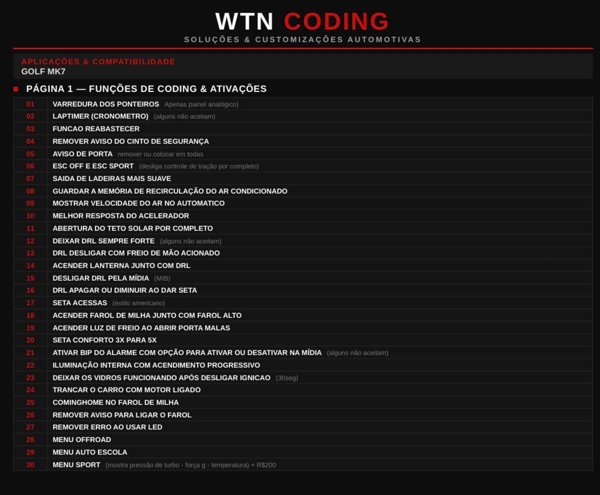 Coding Golf Mk7